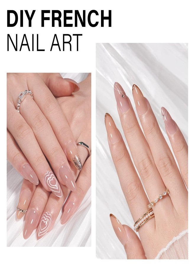 AILLSA Medium Almond Nail Tips 140 PCS Pre-Shaped 4 in 1 Gel Nail Tips Press on False Tip Nail Easy to Apply For Nail Art DIY - Image 4